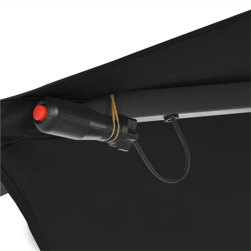 Cantilever Umbrella with LED Lights Black 350 cm