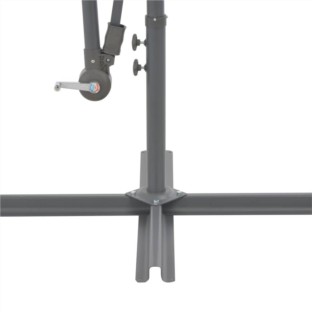 Cantilever Umbrella with LED Lights Black 350 cm