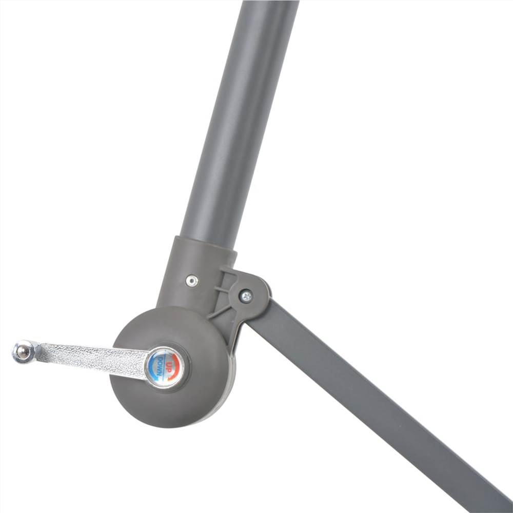 Cantilever Umbrella with LED Lights Black 350 cm