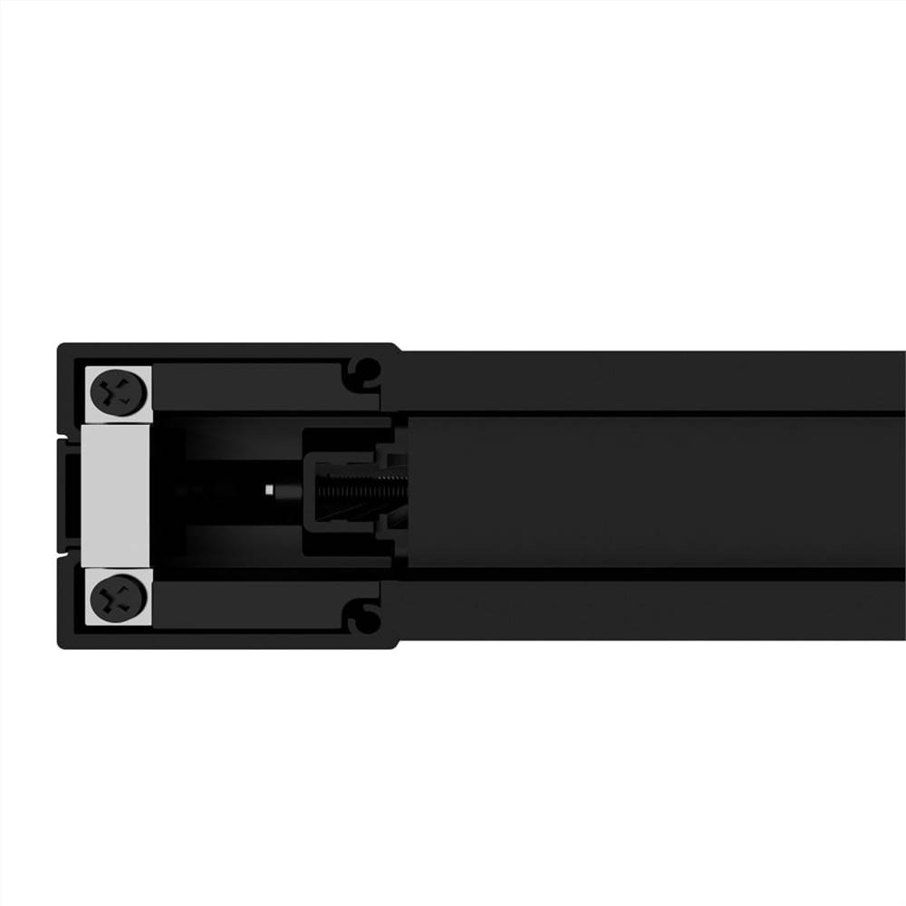 Sliding Door Aluminium and ESG Glass 90x205 cm Black