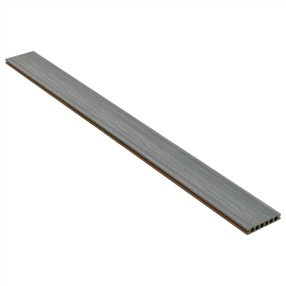 WPC Decking Boards with Accessories Brown and Grey 16 m² 2.2 m
