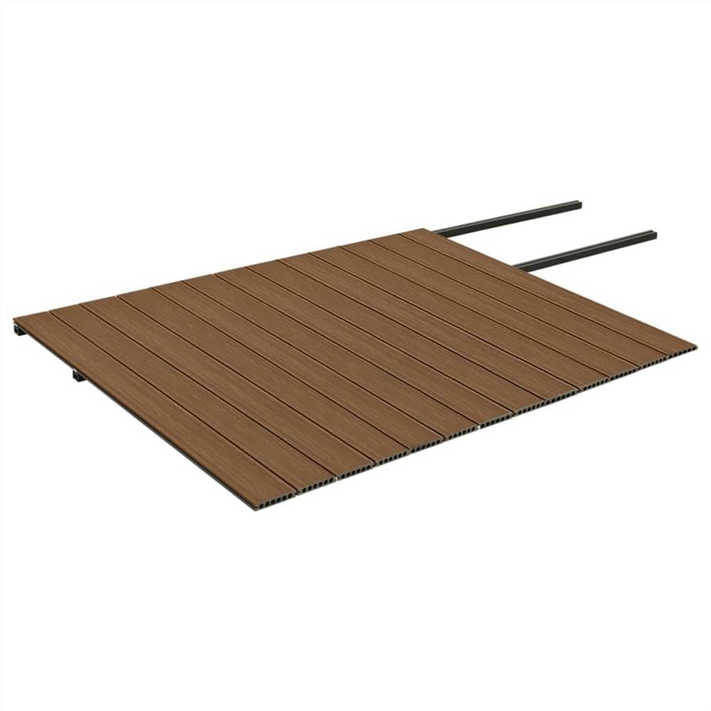 WPC Decking Boards with Accessories Brown and Grey 26 m² 2.2 m