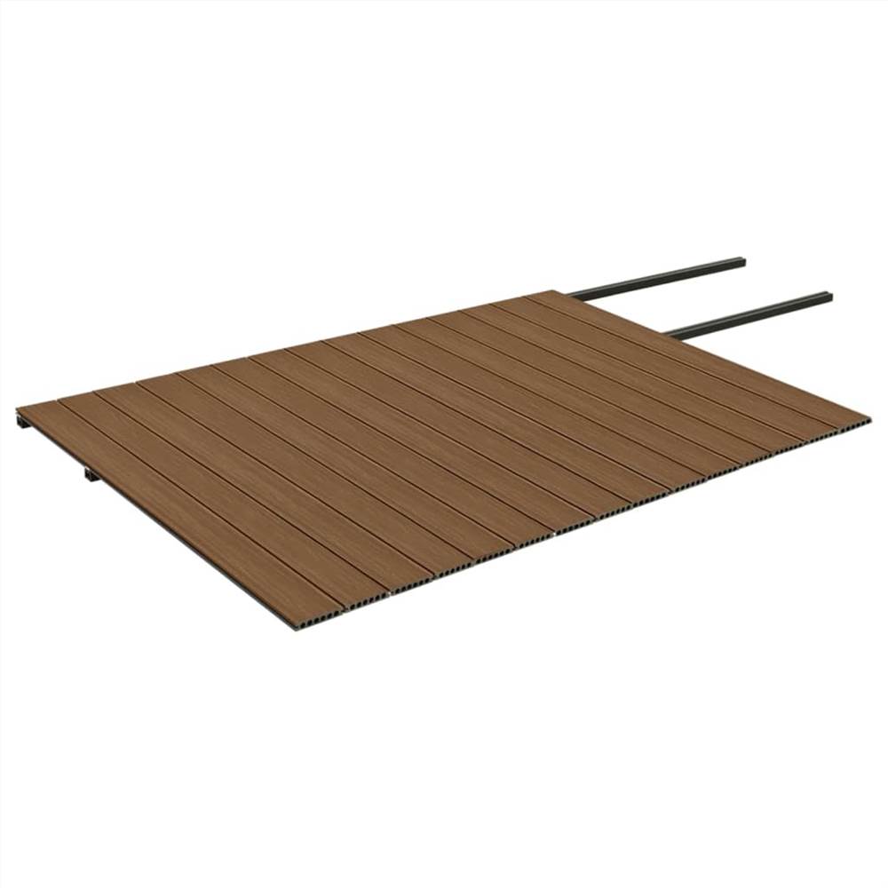 WPC Decking Boards with Accessories Brown and Grey 30 m² 2.2 m