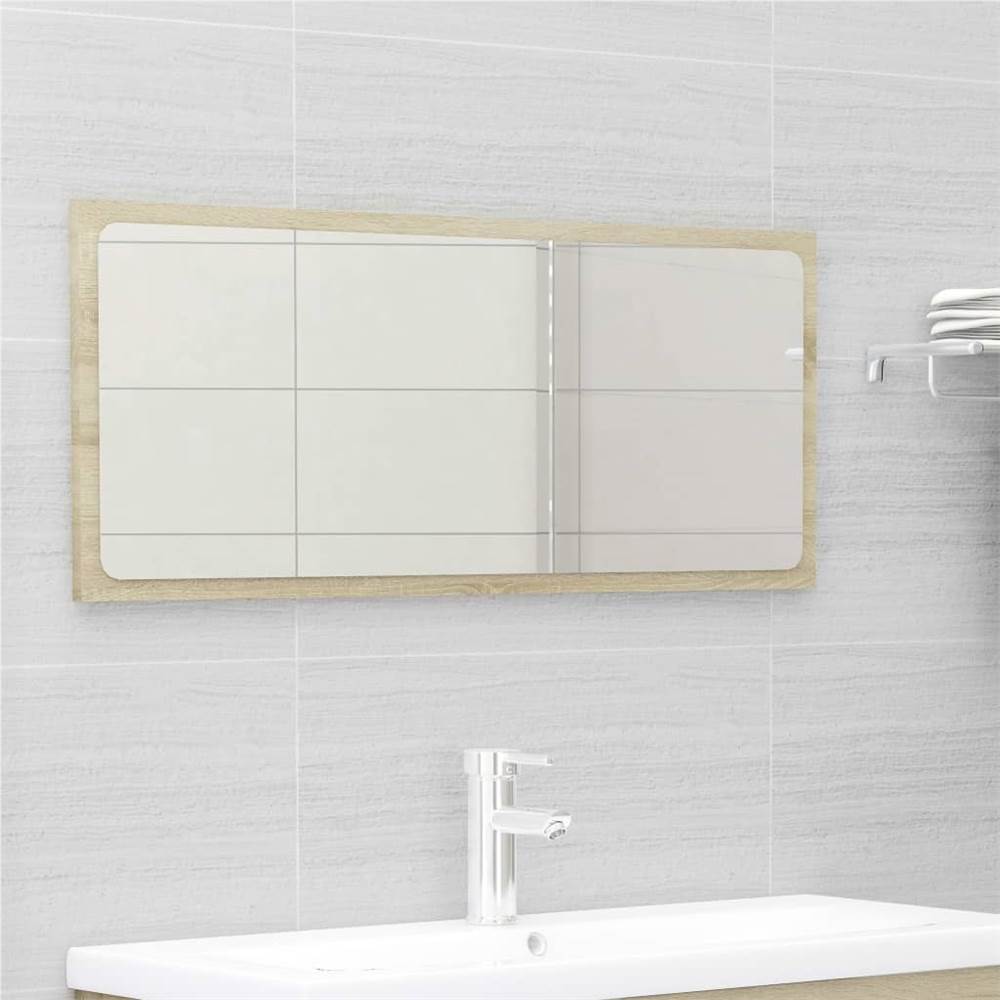 Bathroom Furniture Set Sonoma Oak Chipboard