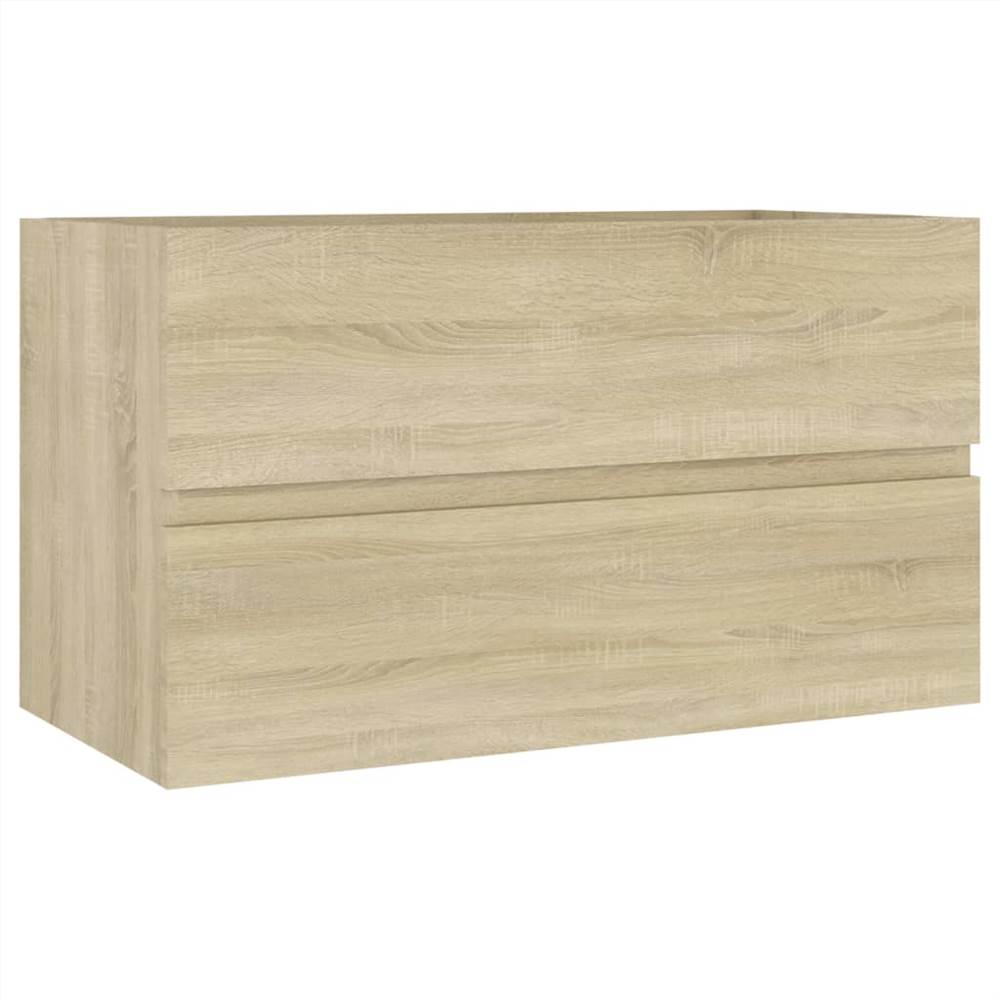 Sink Cabinet with Built-in Basin Sonoma Oak Chipboard