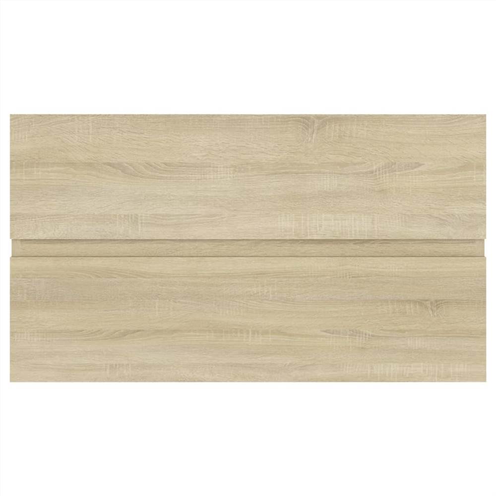 Sink Cabinet with Built-in Basin Sonoma Oak Chipboard