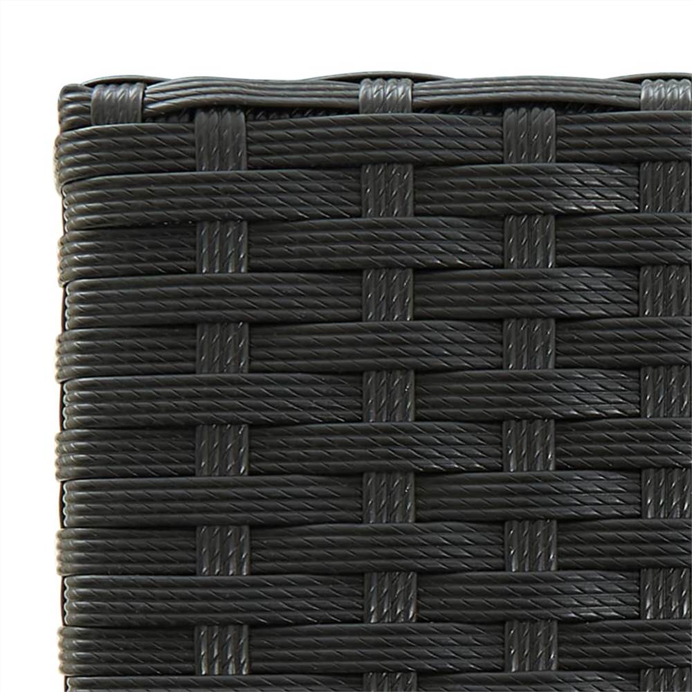3 Piece Garden Bar Set Poly Rattan Black