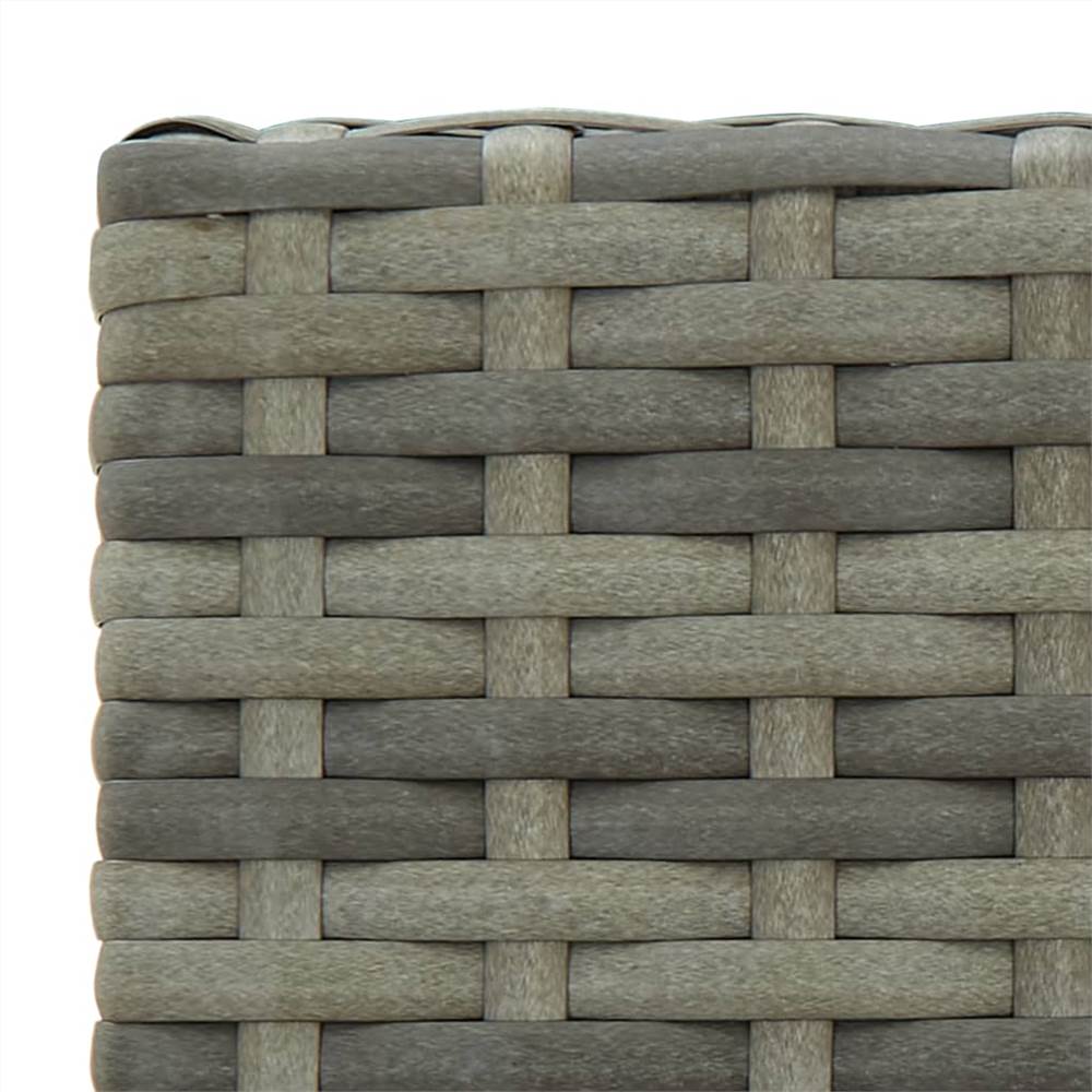 3 Piece Garden Bar Set Poly Rattan Grey