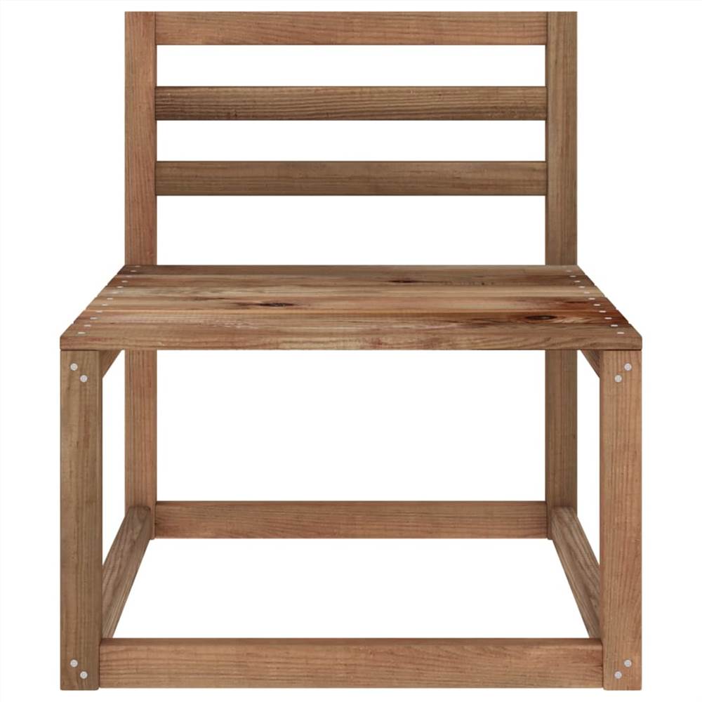 3 Piece Garden Pallet Sofa Set Brown Impregnated Pinewood