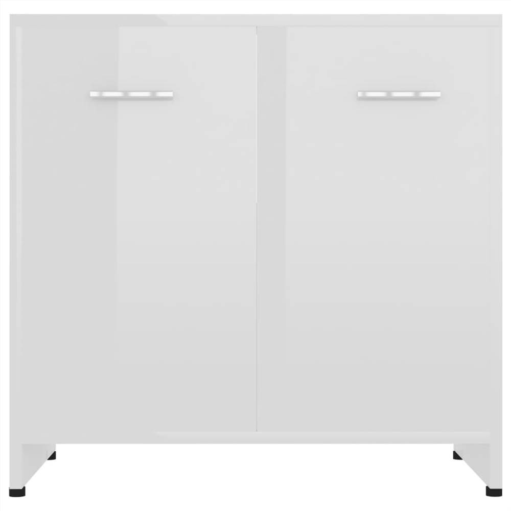 4 Piece Bathroom Furniture Set High Gloss White