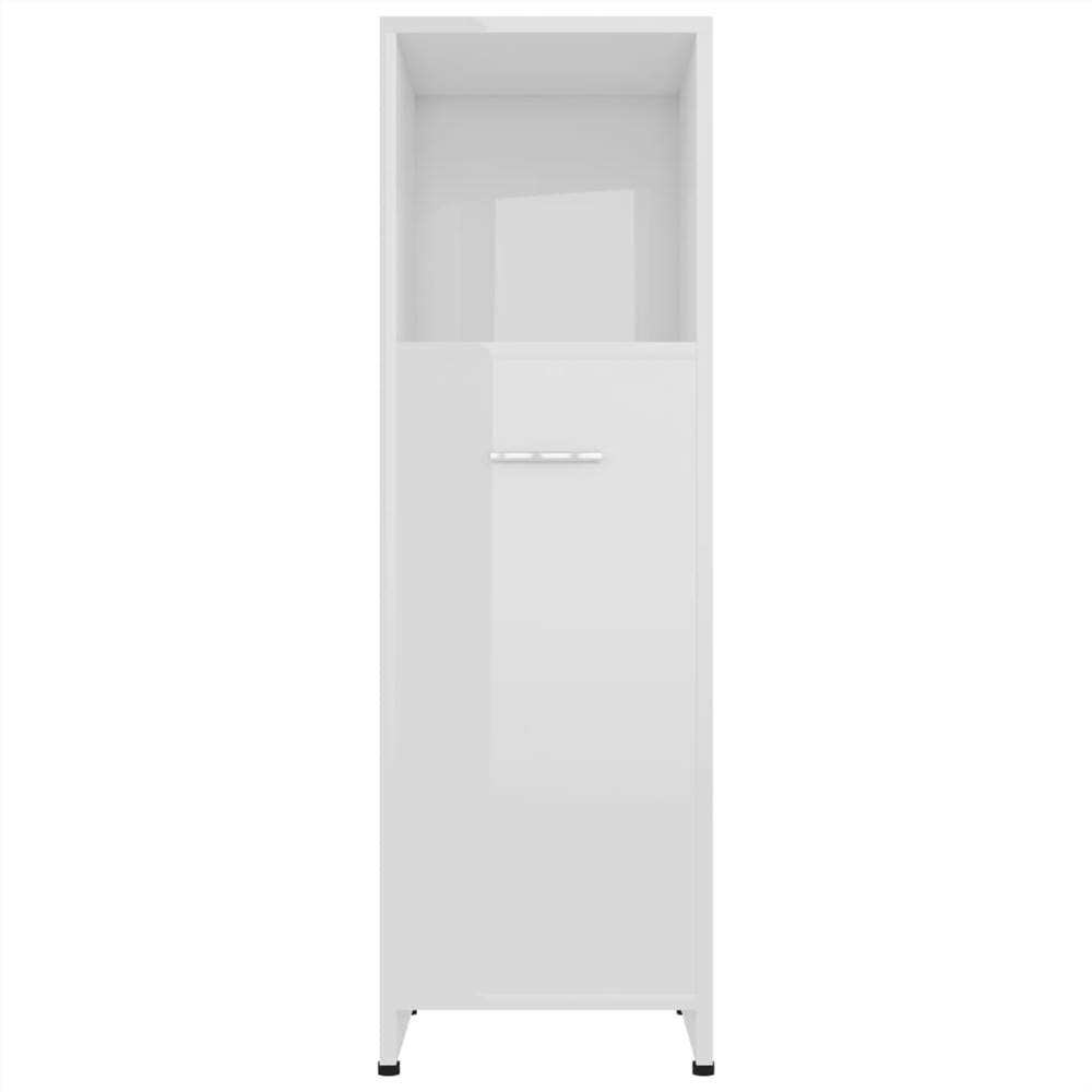 4 Piece Bathroom Furniture Set High Gloss White