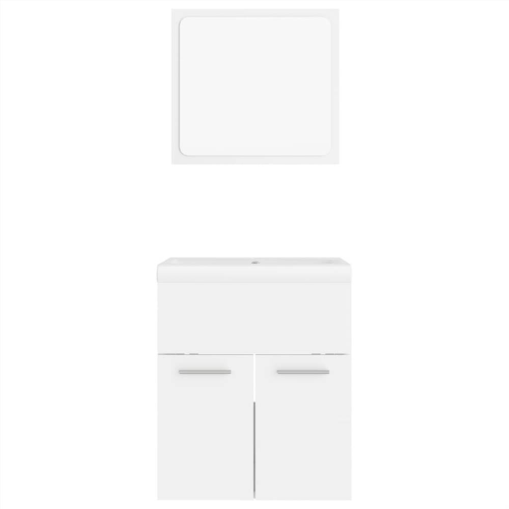 Bathroom Furniture Set White Chipboard