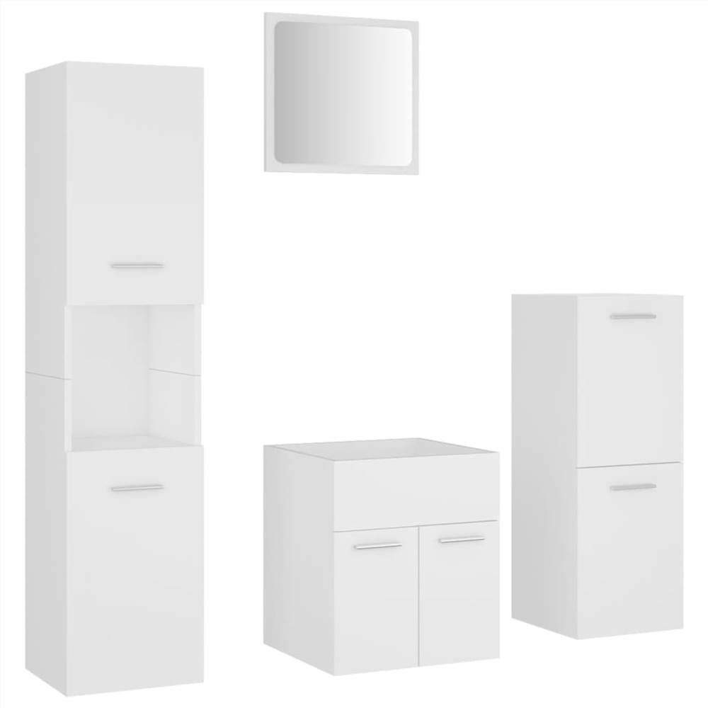 Bathroom Furniture Set White Chipboard