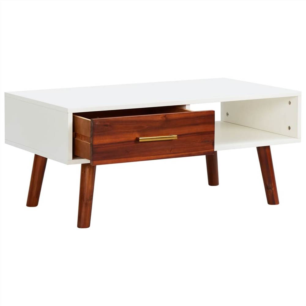 Coffee Table 90x50x40 cm Solid Acacia Wood and MDF