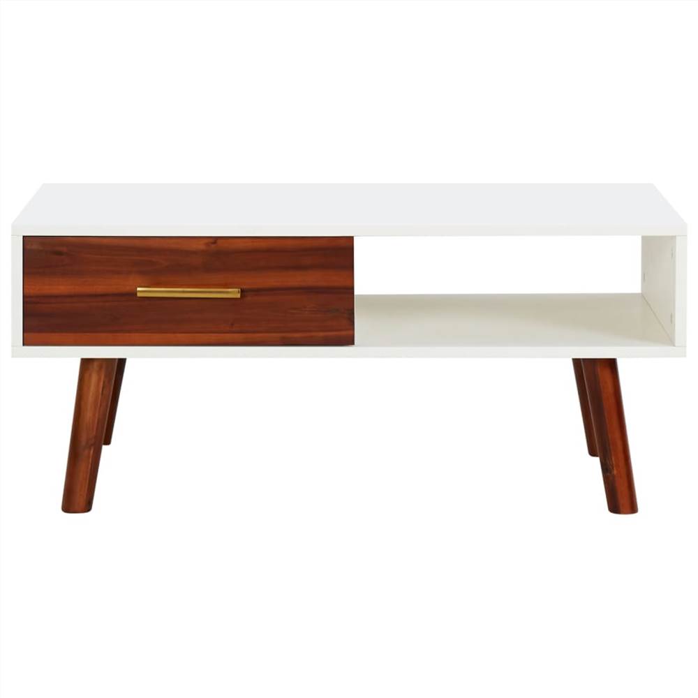 Coffee Table 90x50x40 cm Solid Acacia Wood and MDF