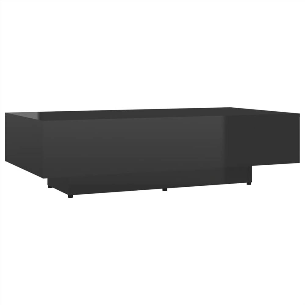 Coffee Table High Gloss Black 115x60x31 cm Chipboard
