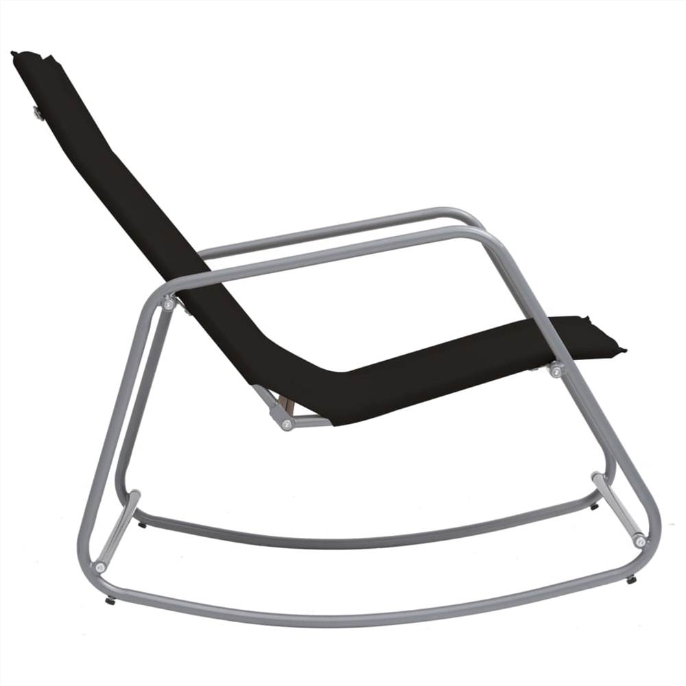 Garden Swing Chair Black 95x54x85 cm Textilene