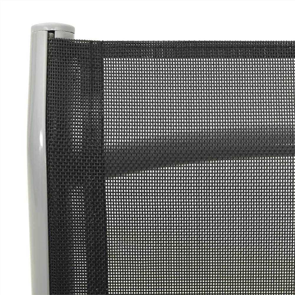 Reclining Garden Chairs 2 pcs Textilene and Aluminium Silver