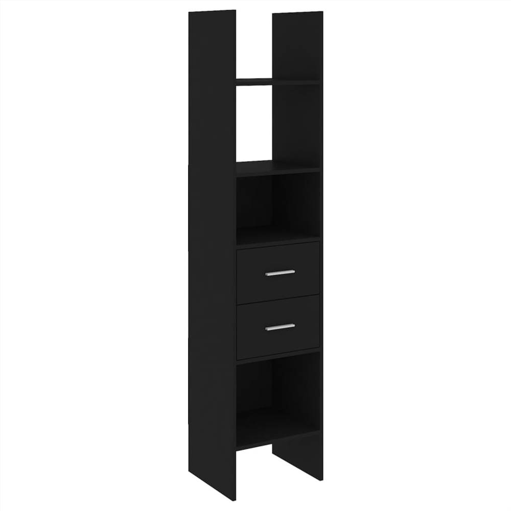 Book Cabinet Black 40x35x180 cm Chipboard