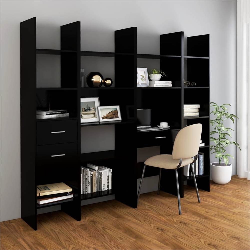 Book Cabinet Black 40x35x180 cm Chipboard