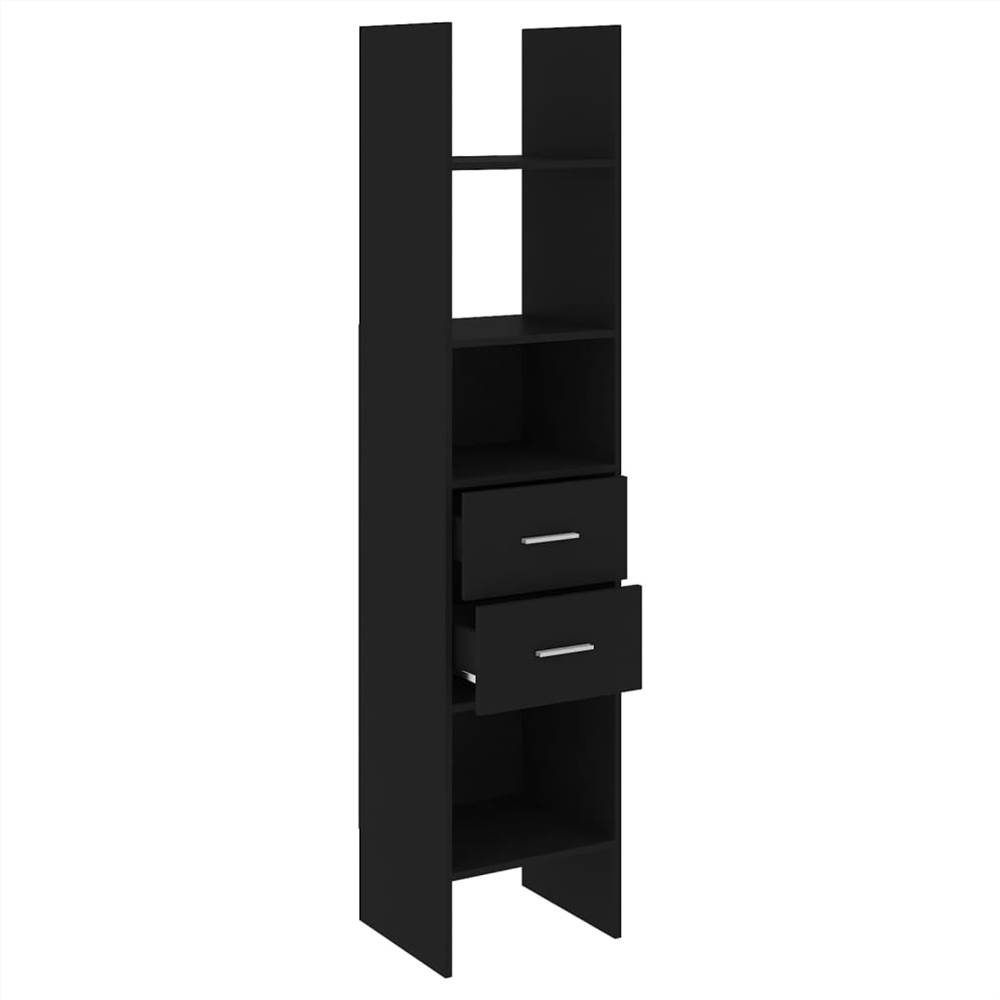 Book Cabinet Black 40x35x180 cm Chipboard