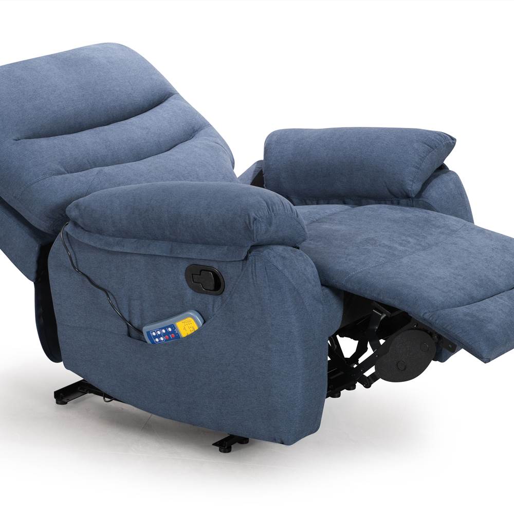 Fabric Manual Recliner Sofa With Massage And Heat Function