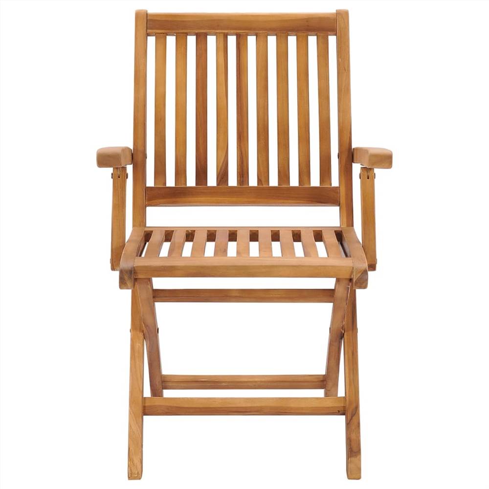 Folding Garden Chairs 4 pcs Solid Teak Wood