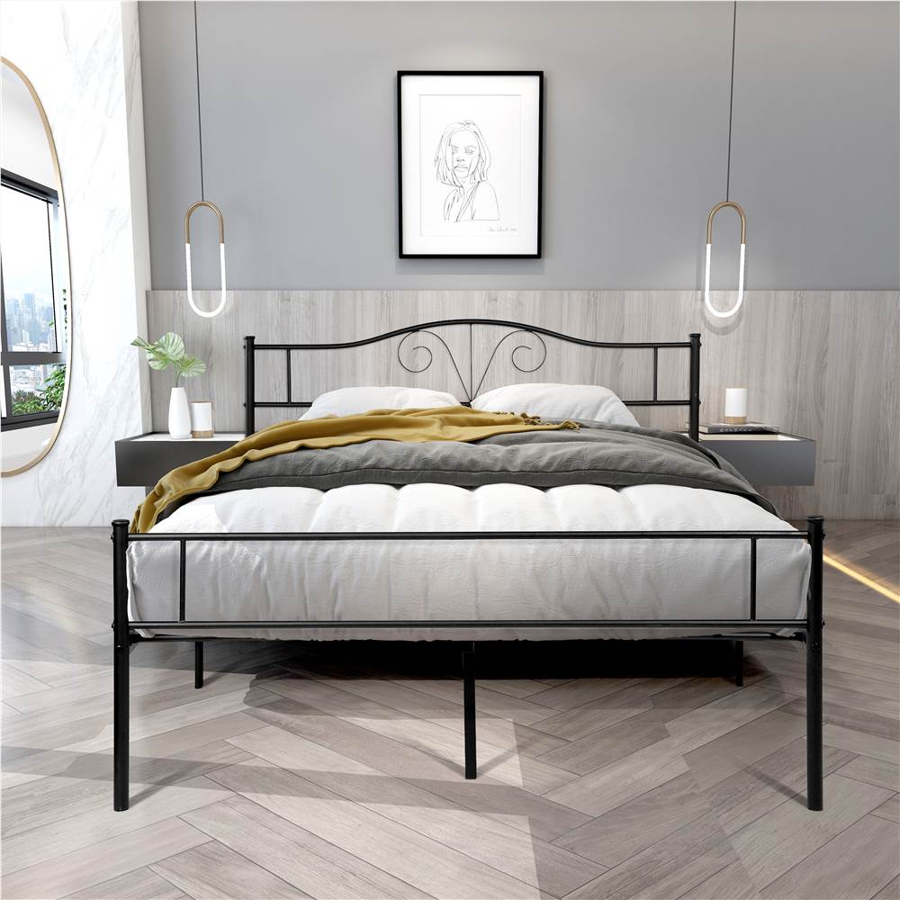 LT Full-Size Platform Bed Frame with Headboard and Metal Slats Support, No Box Spring Needed, for Adults and Children (Only Frame) - Black
LT Full-Size Platform Bed Frame with Headboard and Metal Slats Support, No Box Spring Needed, for Adults and Children (Only Frame) - Black