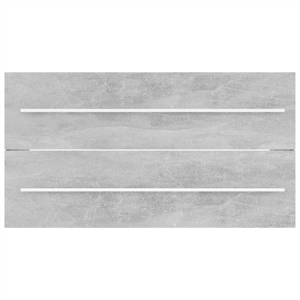 2 Piece Bathroom Furniture Set Concrete Grey Chipboard