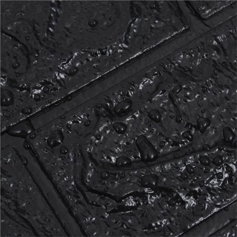 3D Wallpaper Bricks Self-adhesive 40 pcs Black