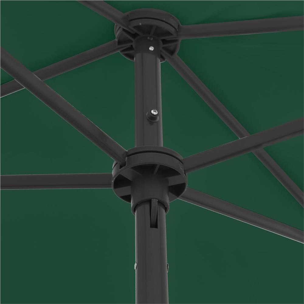 Beach Umbrella Green 180x120 cm