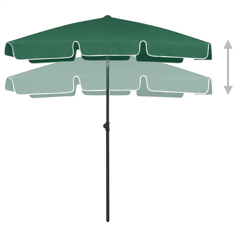 Beach Umbrella Green 180x120 cm