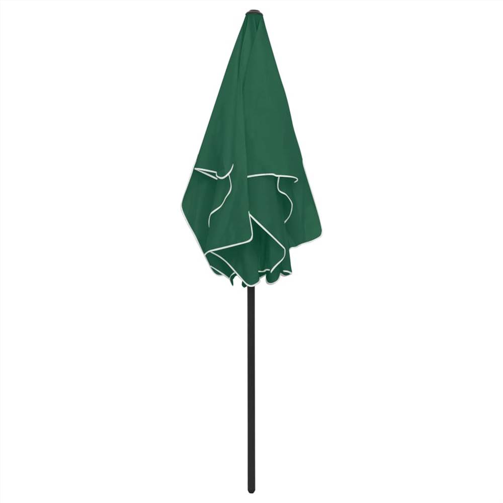 Beach Umbrella Green 180x120 cm