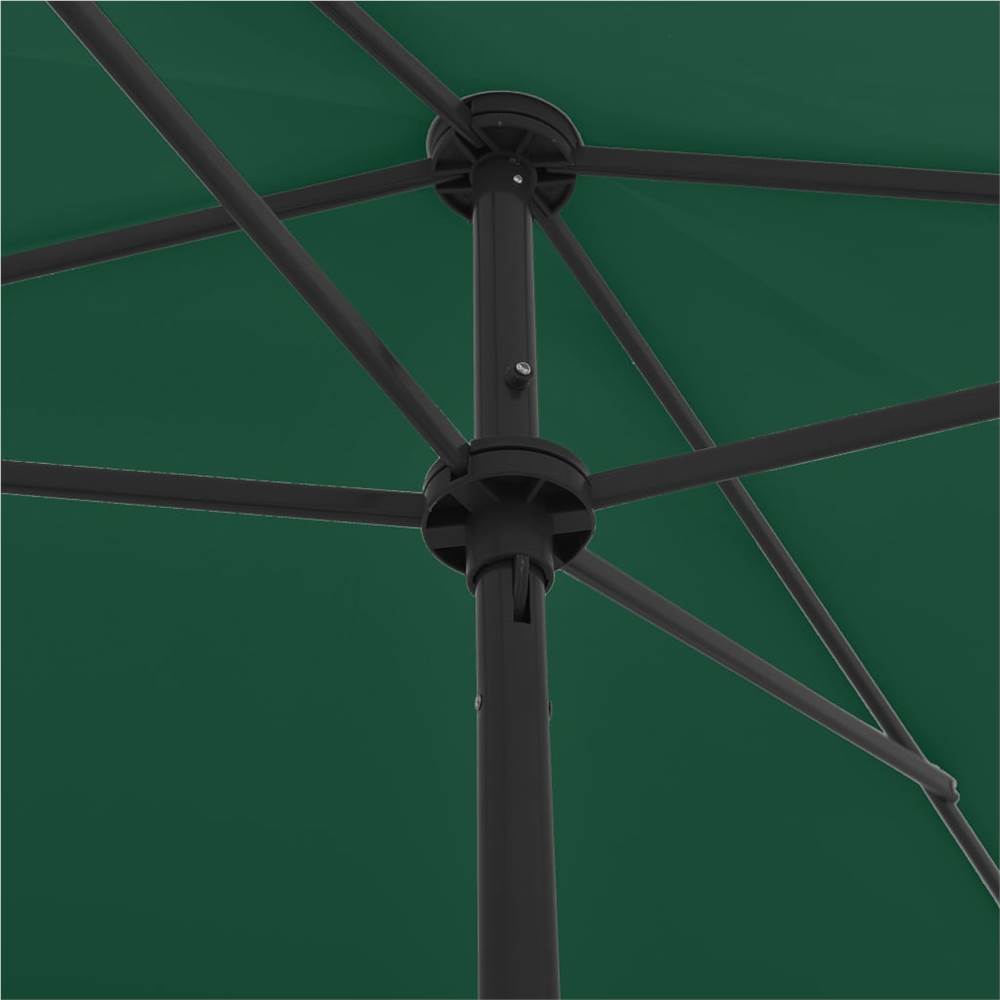 Beach Umbrella Green 200x125 cm