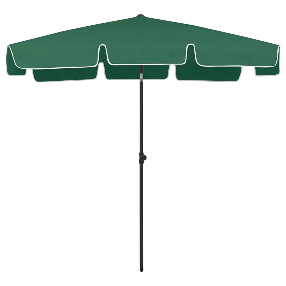 Beach Umbrella Green 200x125 cm