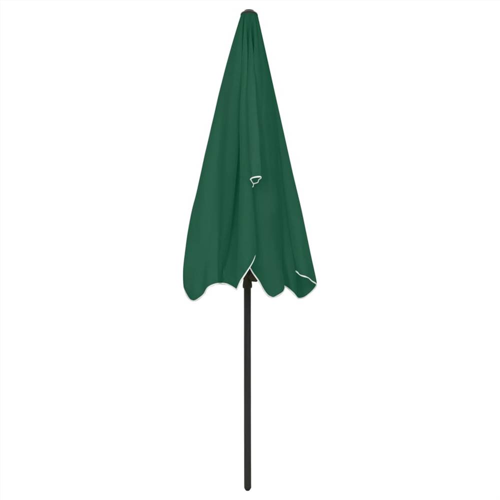 Beach Umbrella Green 200x125 cm