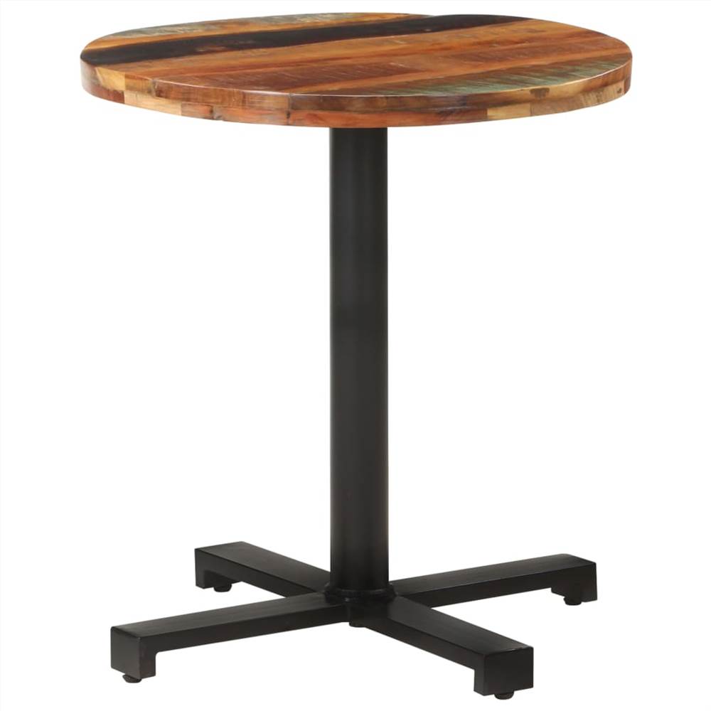 Bistro Table Round Ø70x75 cm Solid Reclaimed Wood