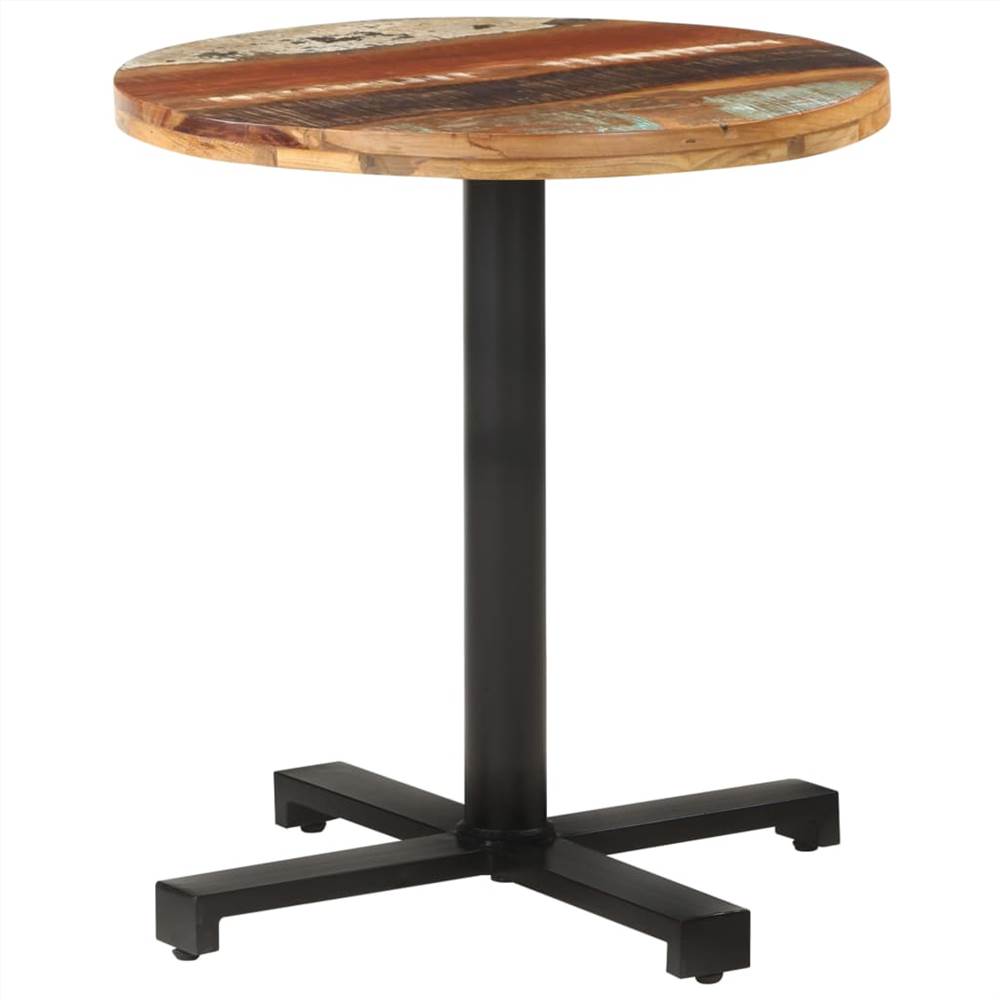 Bistro Table Round Ø70x75 cm Solid Reclaimed Wood