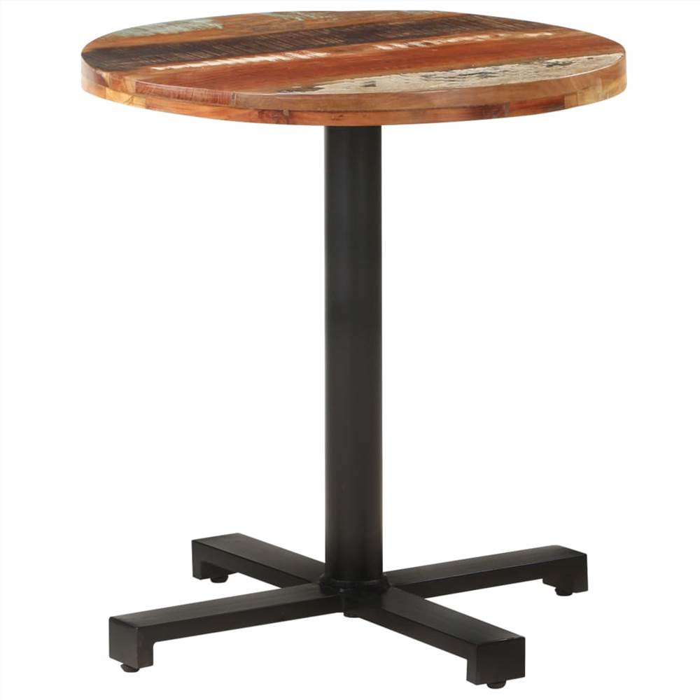Bistro Table Round Ø70x75 cm Solid Reclaimed Wood
