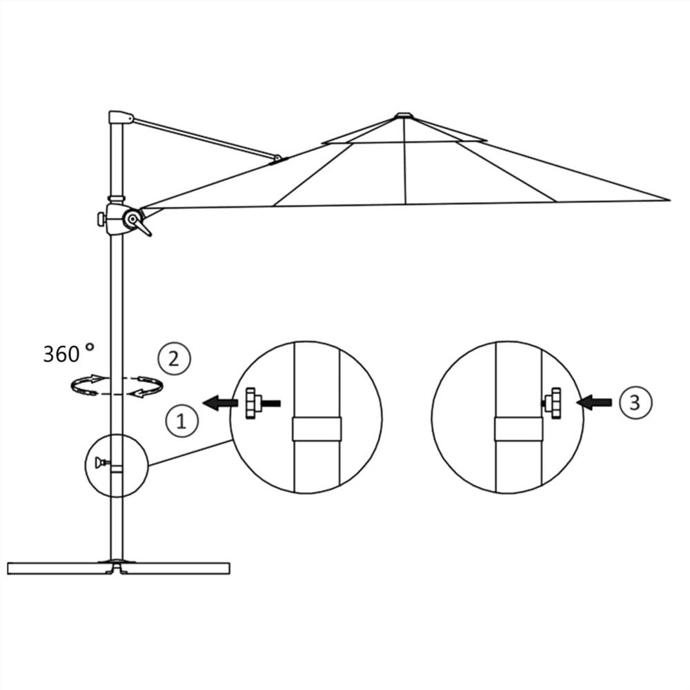 Cantilever Umbrella with Steel Pole Bordeaux Red 300 cm