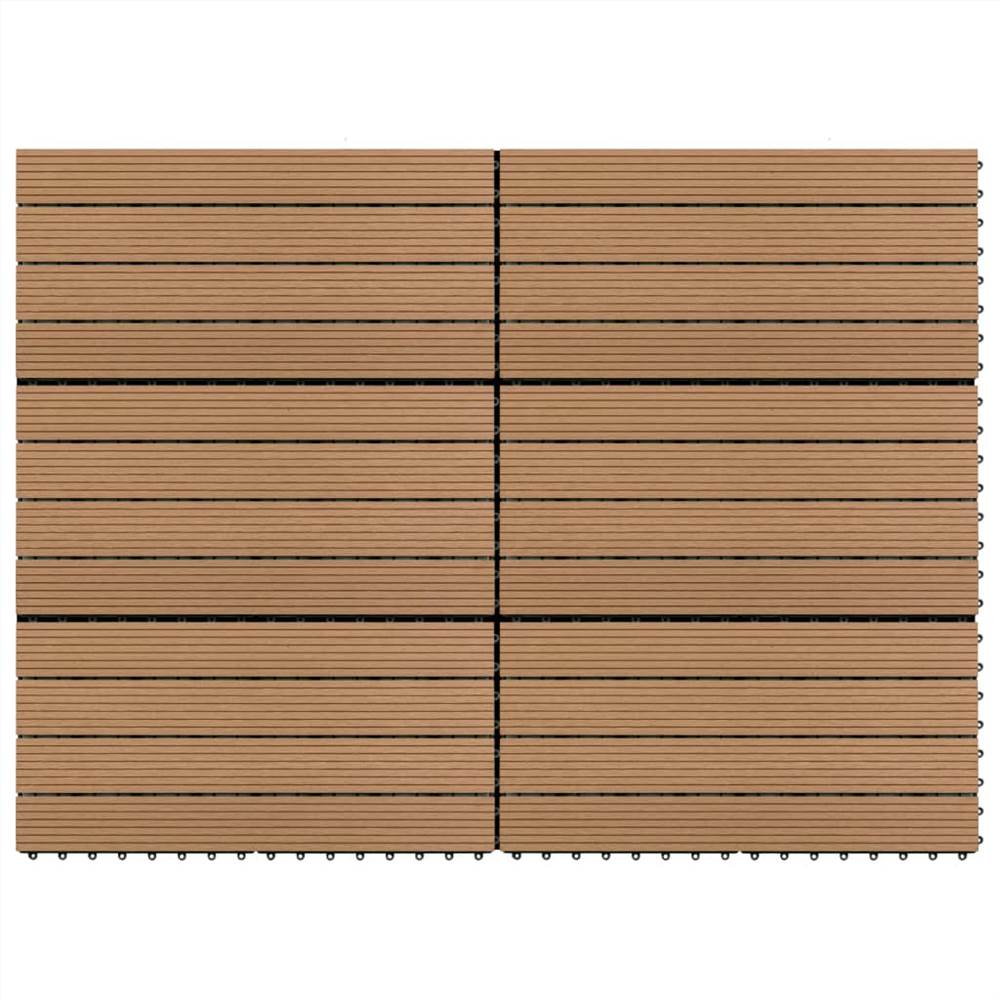 

Decking Tiles 6 pcs WPC 60x30 cm 1.08 m² Brown