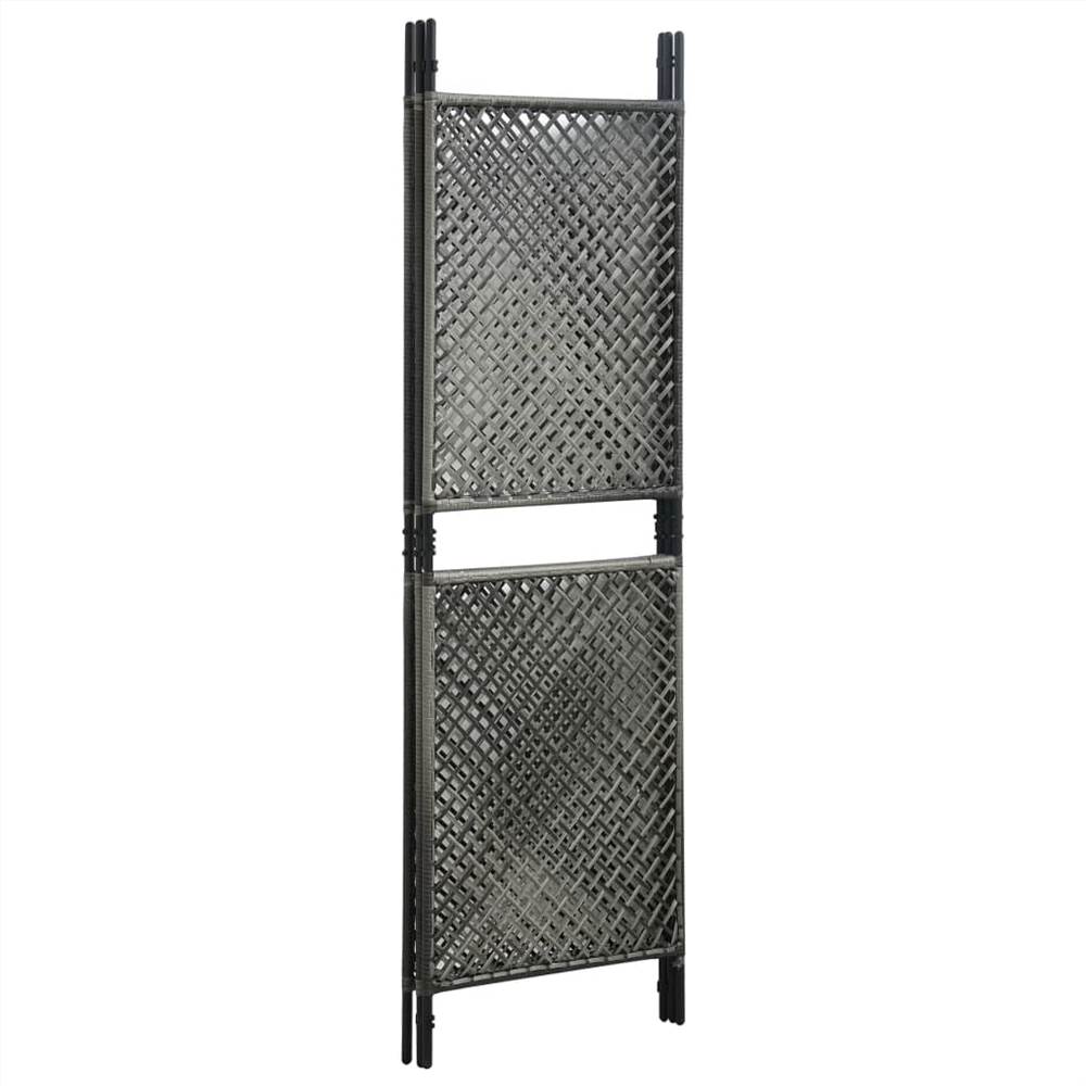 Fence Panel Poly Rattan 1.8x2 m Anthracite