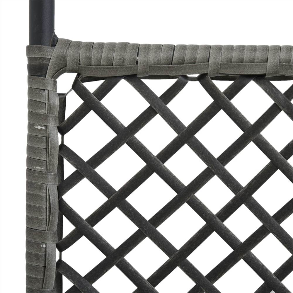 Fence Panel Poly Rattan 1.8x2 m Anthracite