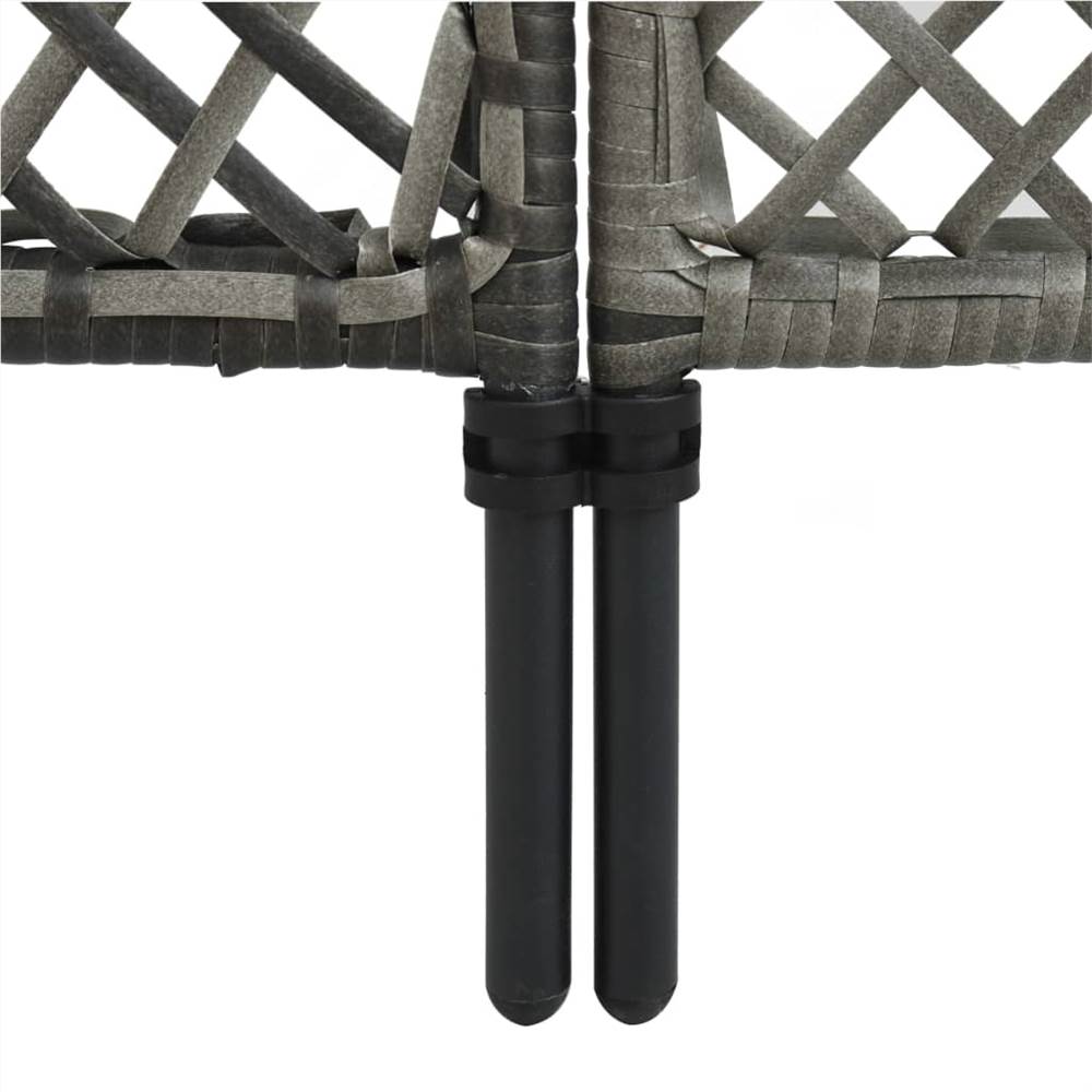 Fence Panel Poly Rattan 1.8x2 m Anthracite