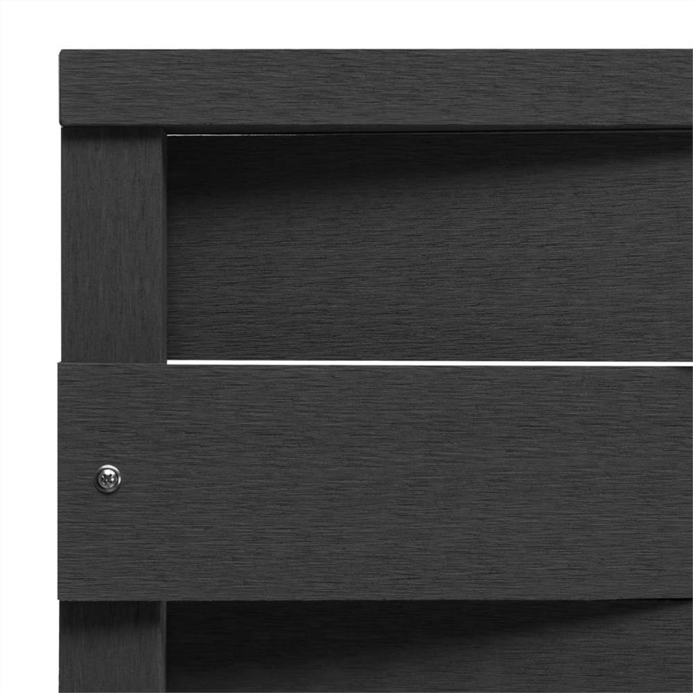 Fence Panel WPC 170x180 cm Black