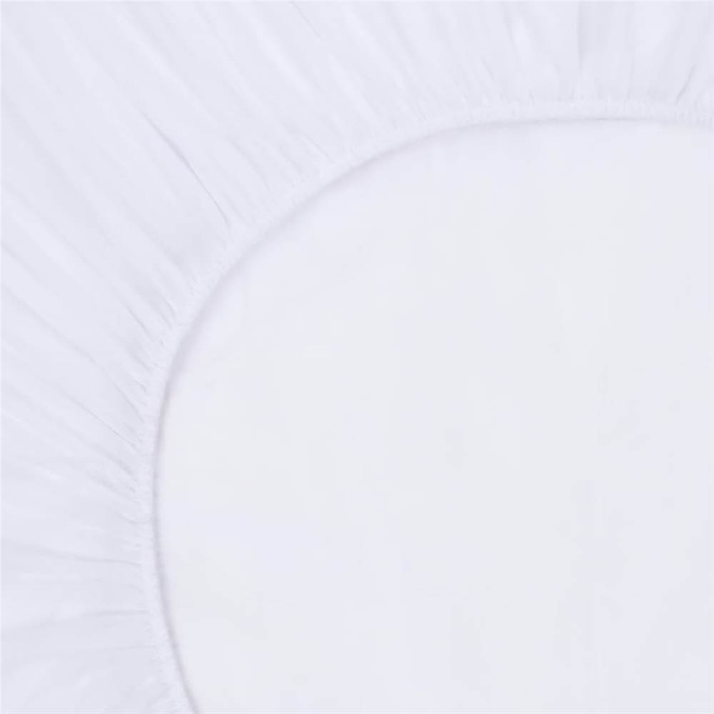 Fitted Sheets Waterproof 2 pcs Cotton 70x140 cm White