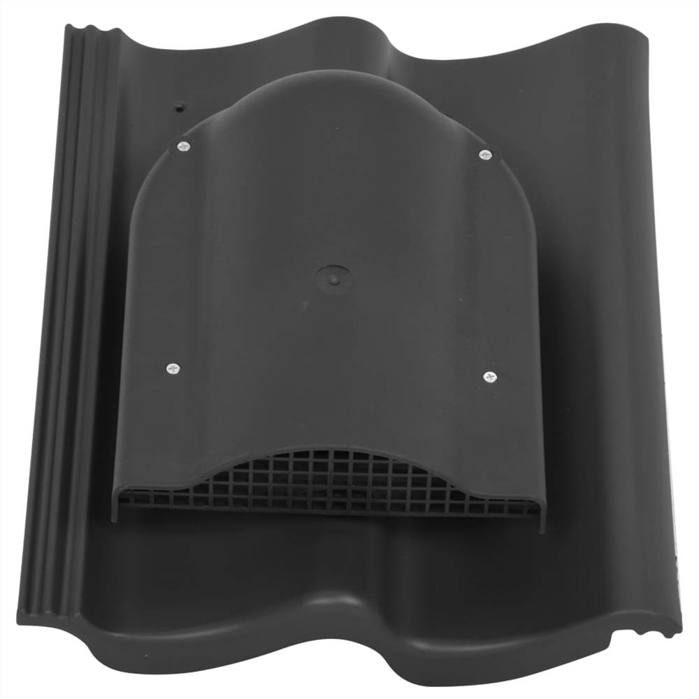 Flat Fan Roof Ventilator Black
