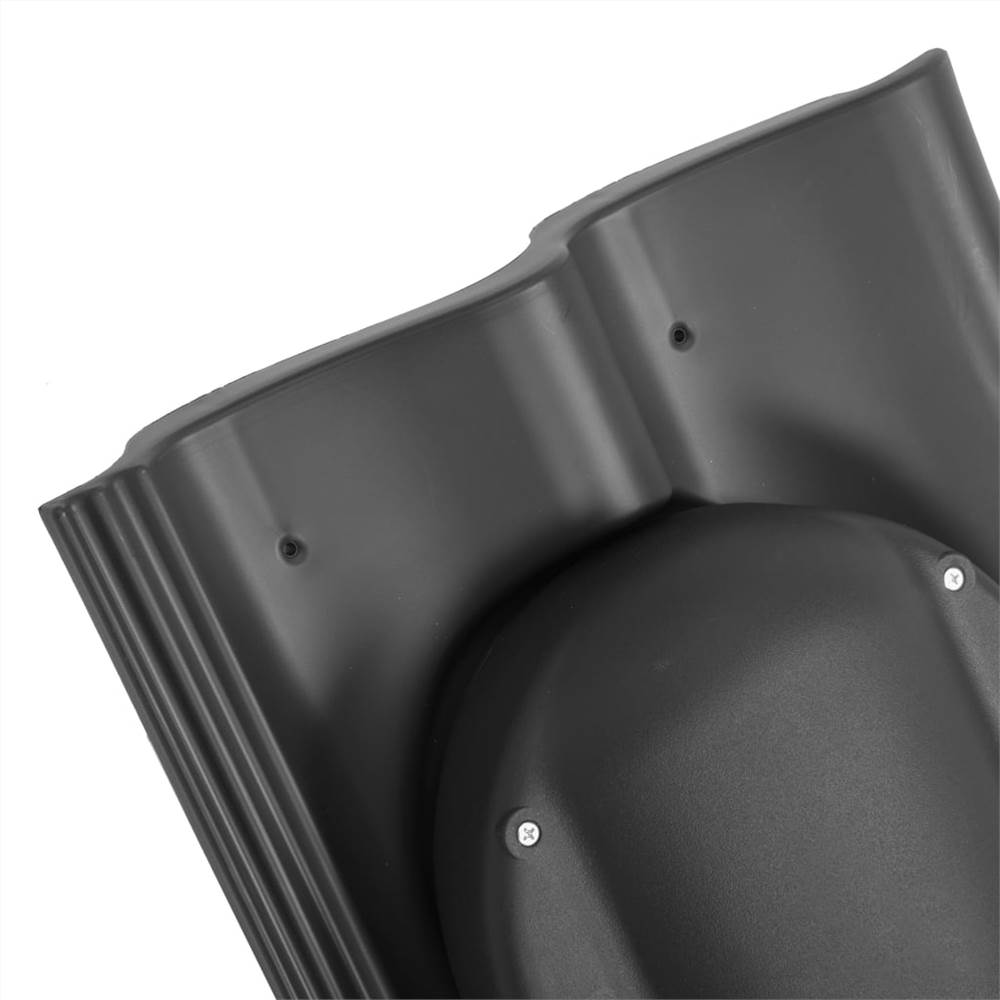 Flat Fan Roof Ventilator Black