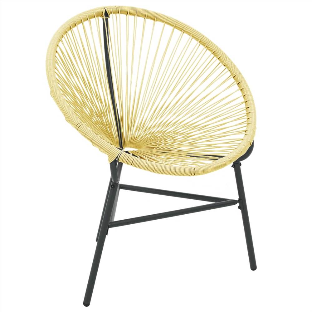 Garden Moon Chair Poly Rattan Beige