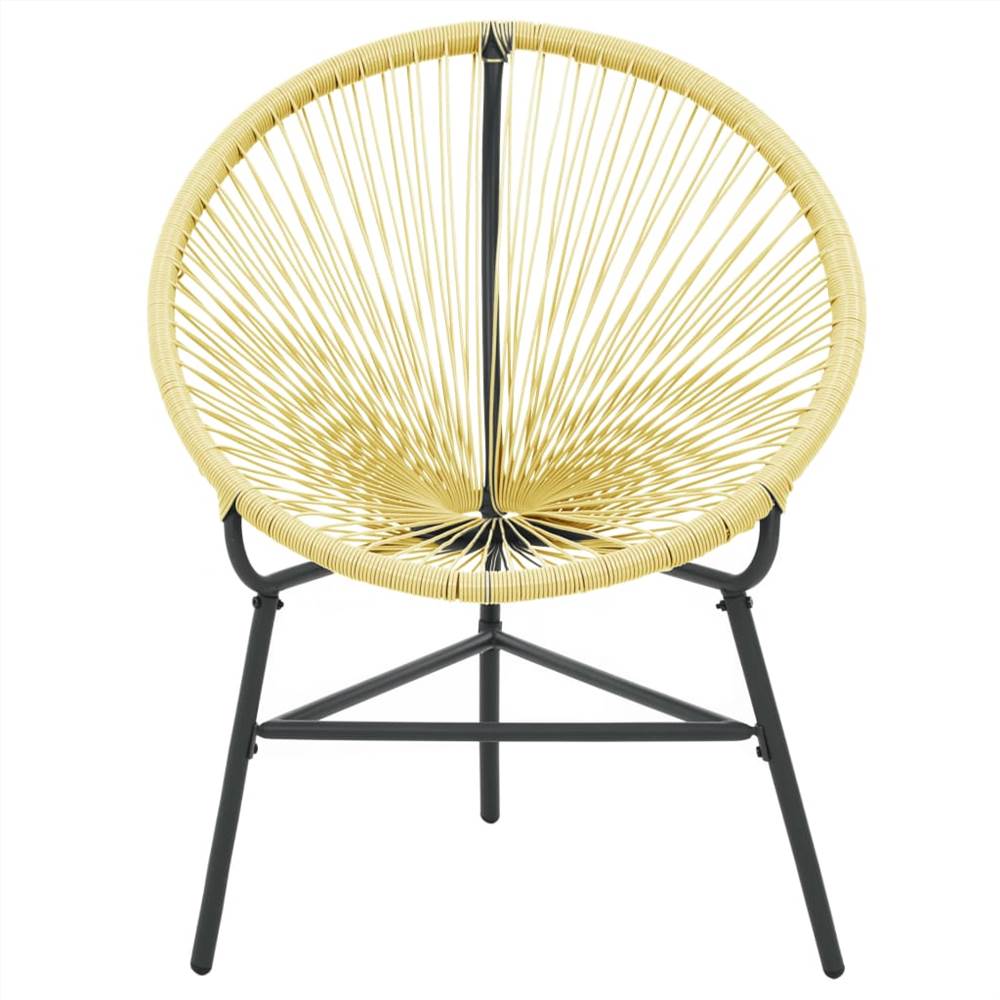 Garden Moon Chair Poly Rattan Beige
